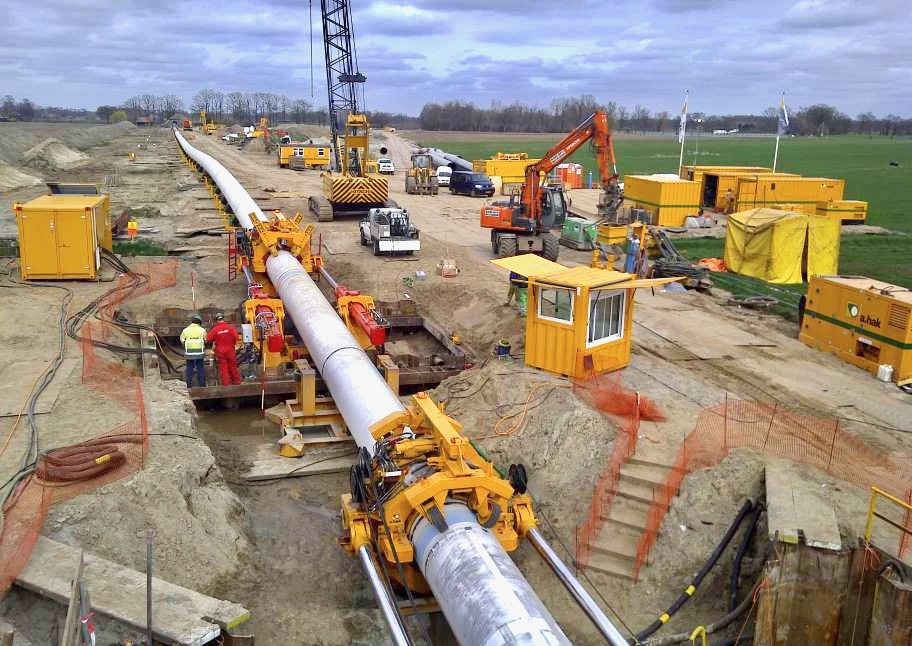 Aanleg hoofdtransportleiding Gasunie, traject Beverwijk - Wijngaarden.