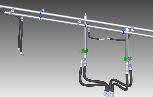 vloeistofkoelsysteem computer tekening