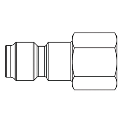 44800300 Nipple - Single Shut-off - Female Thread Single shut-off nipples/ plugs work without valve in the nipple. The flow is stalled when the connection is broken. ( Rectus SF serie)