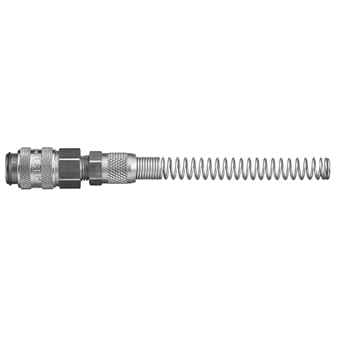 46062500 Coupling - Double Shut-off - Plastic Hose Connection Double shut-off quick coupler (KB serie) On the double shut-off systems, after disconnection, the flow stops both in the coupling and in the plug. The medium remains in the hose in both connecting lines, the pressure is held constant and will not be released.