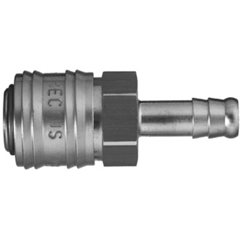 46106235 Coupling - Double Shut-off - Plastic Hose Connection Double shut-off quick coupler (KB serie) On the double shut-off systems, after disconnection, the flow stops both in the coupling and in the plug. The medium remains in the hose in both connecting lines, the pressure is held constant and will not be released.