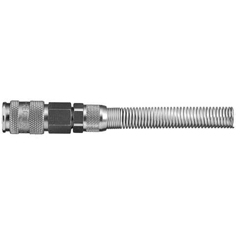 46165140 Coupling - Double Shut-off - Plastic Hose Connection Double shut-off quick coupler (KB serie) On the double shut-off systems, after disconnection, the flow stops both in the coupling and in the plug. The medium remains in the hose in both connecting lines, the pressure is held constant and will not be released.