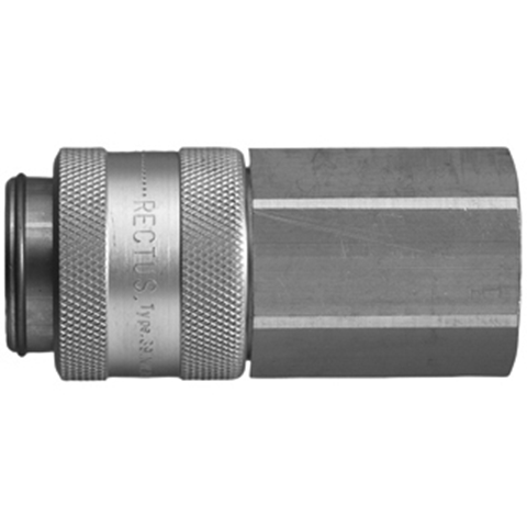 46426250 Coupling - Dry Break - Female Thread Double shut-off quick couplings with flatsealing or dry-break system for leak-free design. (KL series). On the coupling and plug, our leak-free coupling systems have valves that build up no dead-space volume. As such, when the connection is broken, no drops of the medium being channelled are able to escape. This variant is especially suitable for transporting aggressive media or in sensitive environments like in cleanrooms.