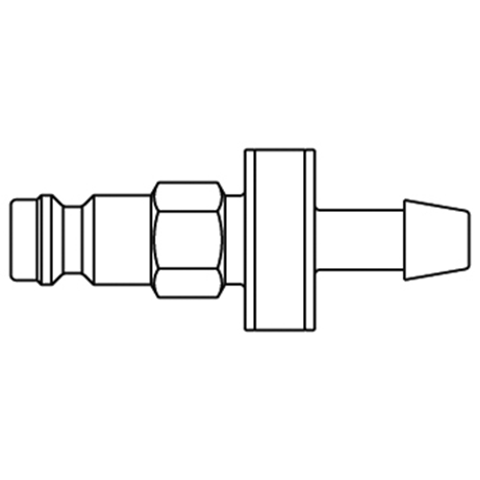 48831245 快接公頭 - 單閉式 - 軟管尼卜 公頭單截斷快速接頭沒有閥門。當另一頭帶有閥門的連接斷開時，流量會停止。 ( Rectus SF serie)
