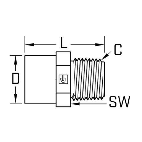 94004646 Bushing Teesing Artikelgroep:  Serto Slangpilaren en verbindingsnippels ( tube stubs) .