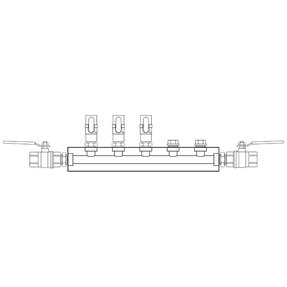 M1031012 Verdeelblokken Messing