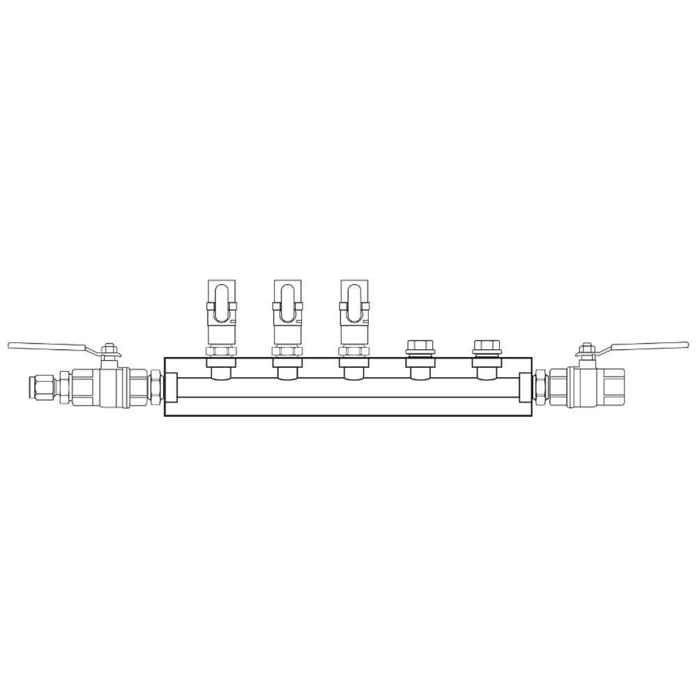 M1031022 Verdeelblokken Messing