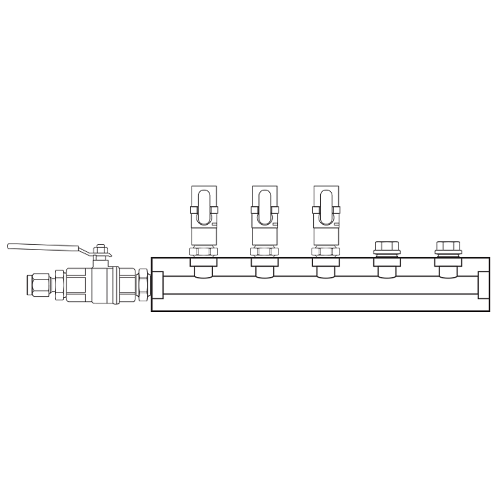 M1031040 Verdeelblokken Messing