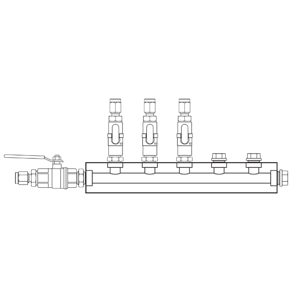 M1031141 Verdeelblokken Messing