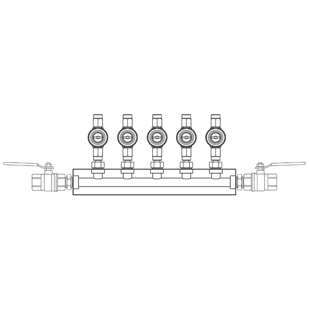 M1052012 Manifolds Brass