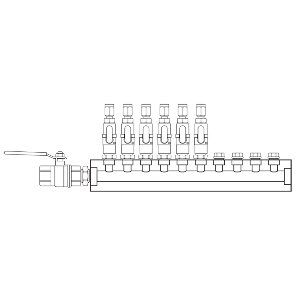 M1061110 Manifolds Brass