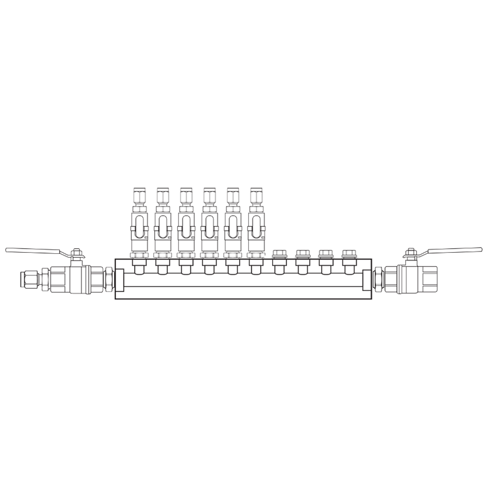 M1061122 Manifolds Brass