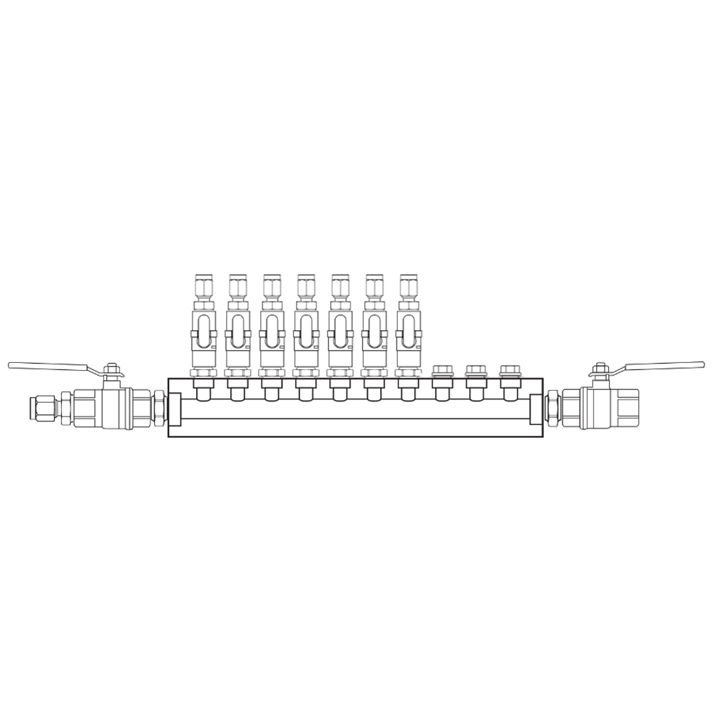 M1071122 Manifolds Brass