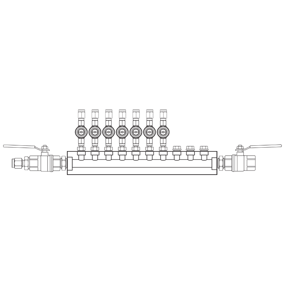 M1072032 Manifolds Brass