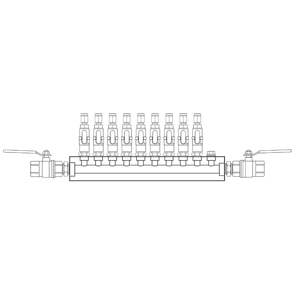 M1091212 Manifolds Brass