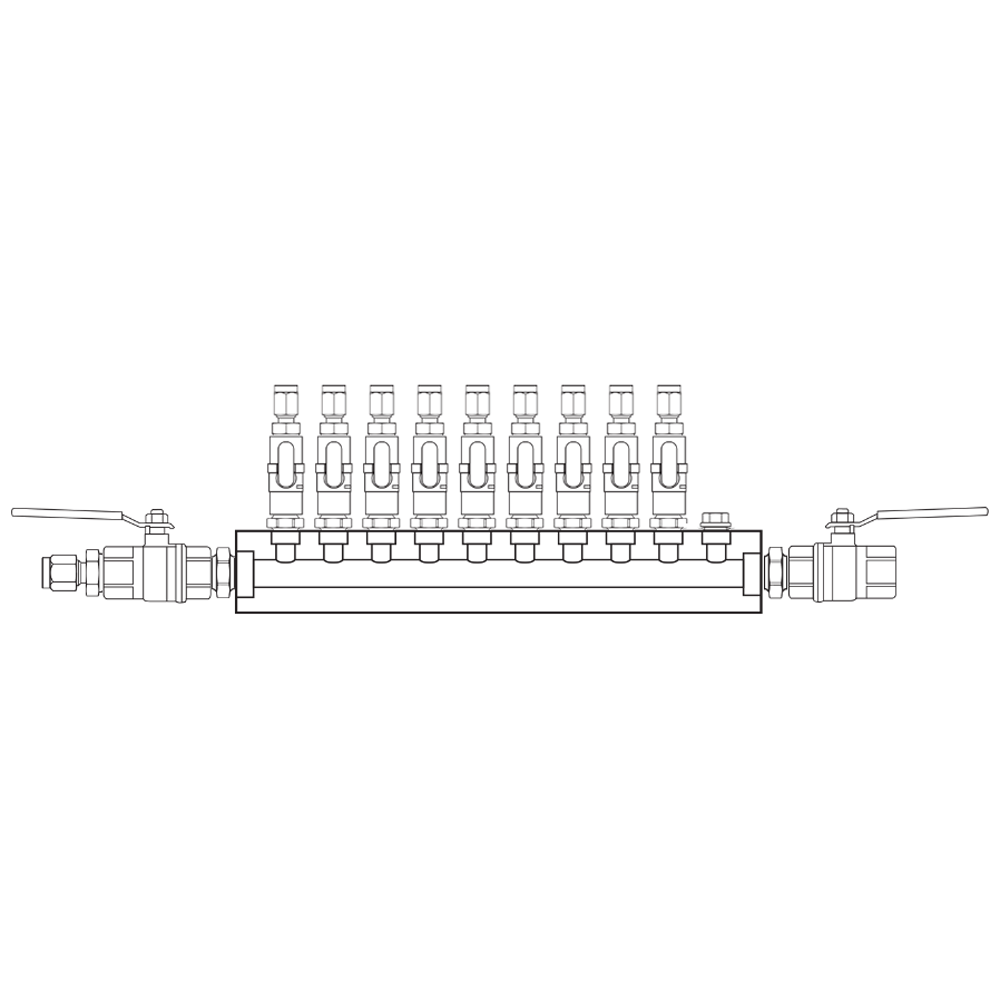 M1091322 Manifolds Brass