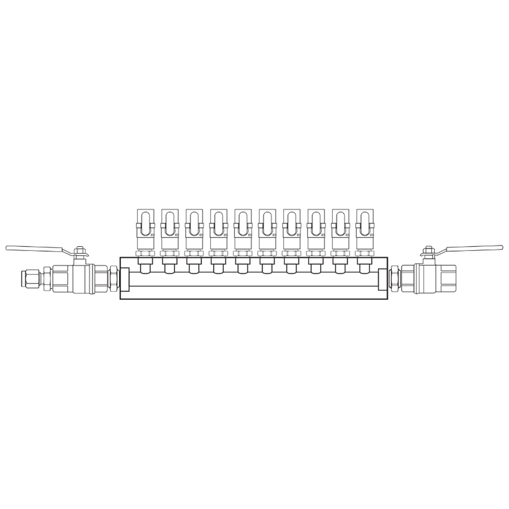 M1101052 Manifolds Brass