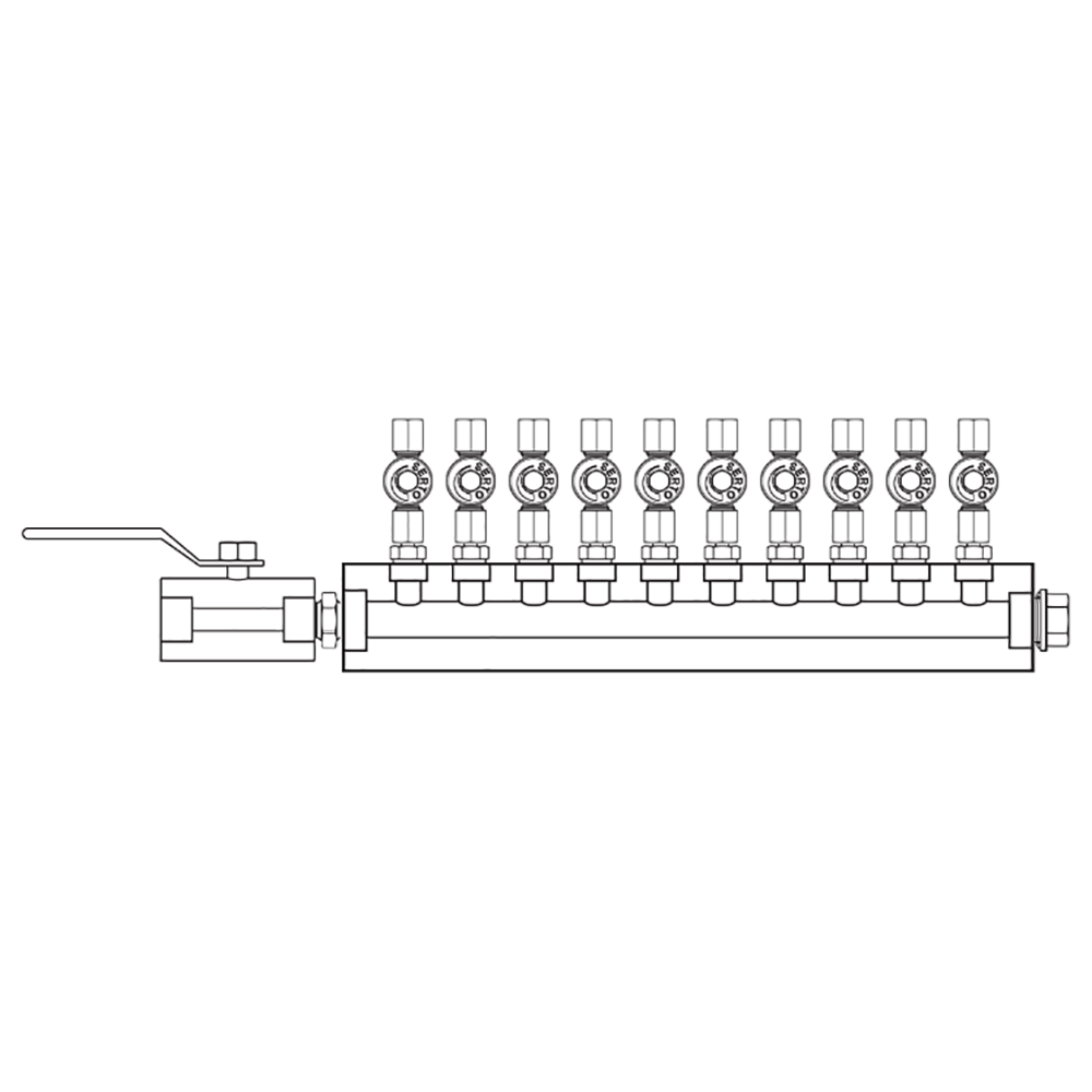 M2105011 Manifolds Stainless Steel Single Sided