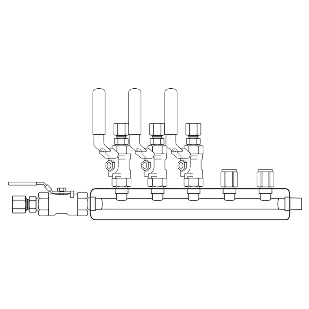 M3034120 Manifolds Stainless Steel Single Sided