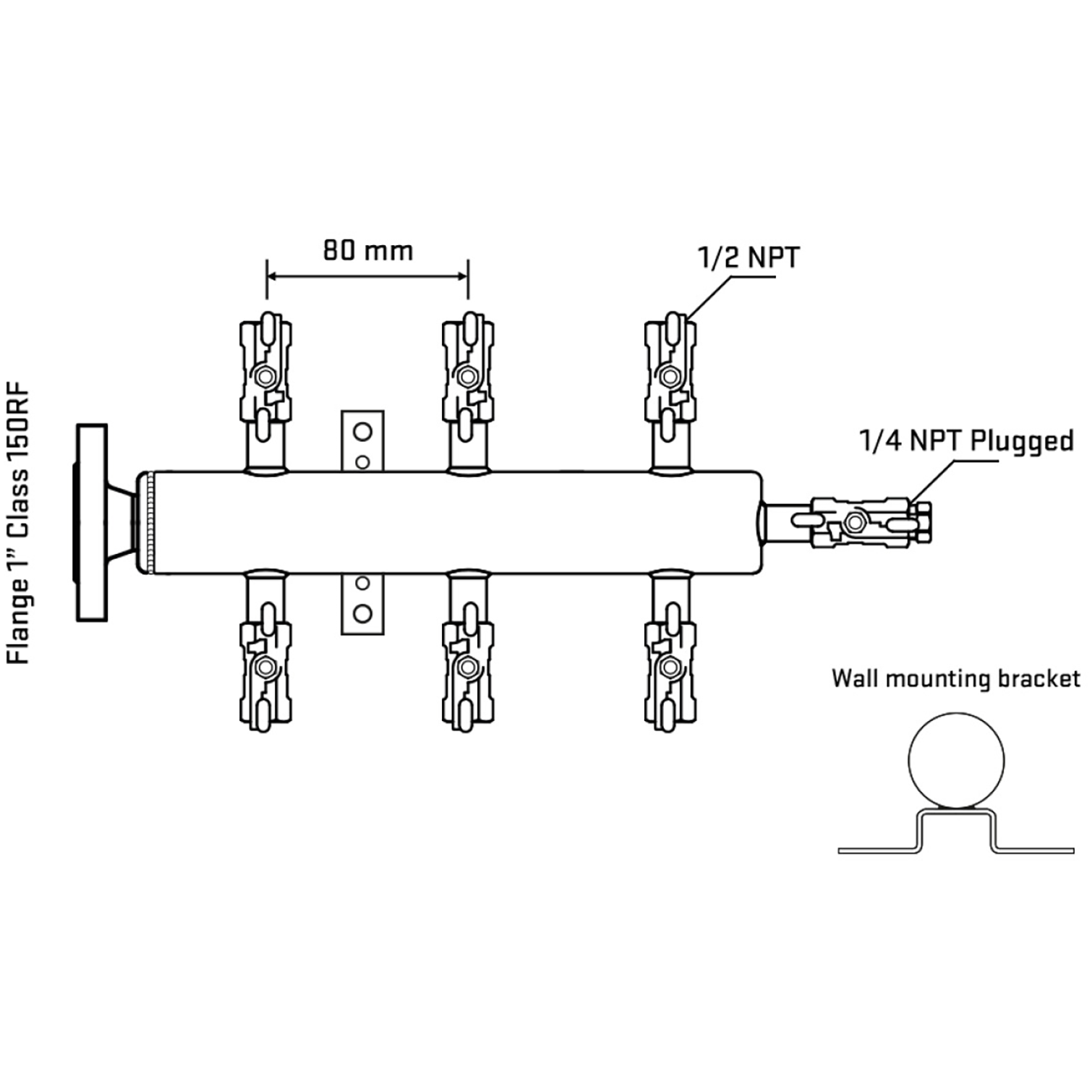 M506A010122 Manifolds Stainless Steel Double Sided