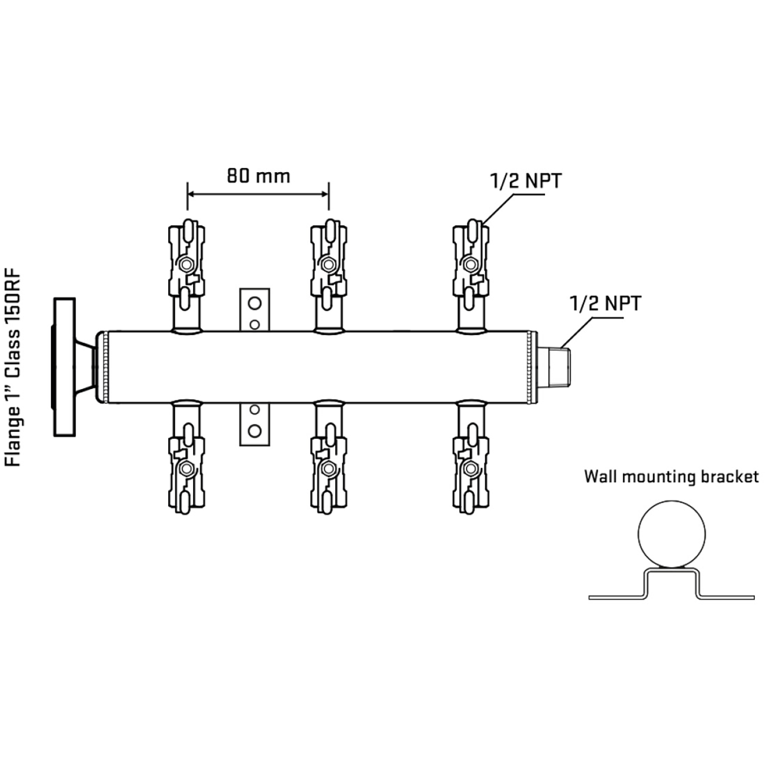 M506A010132 Manifolds Stainless Steel Double Sided