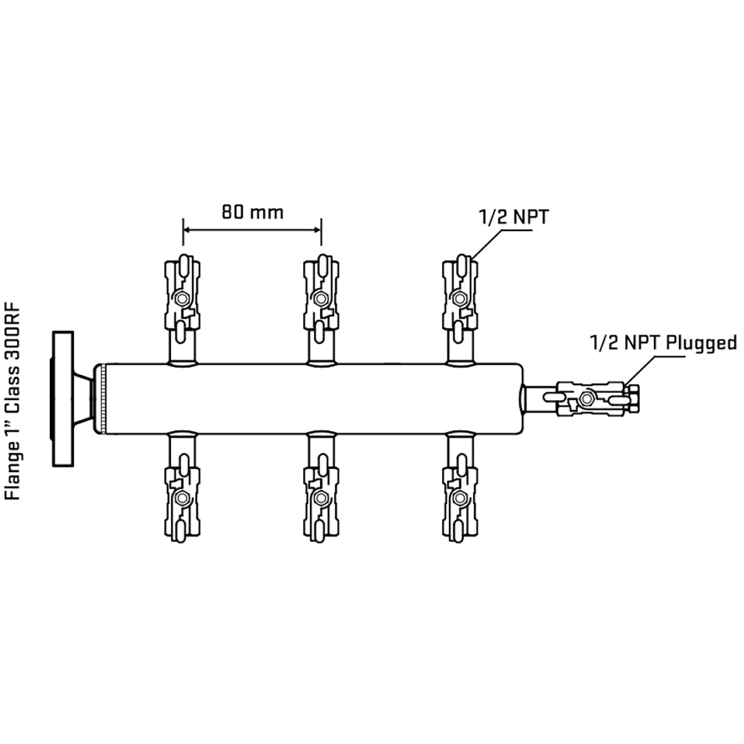 M506A010210 Manifolds Stainless Steel Double Sided