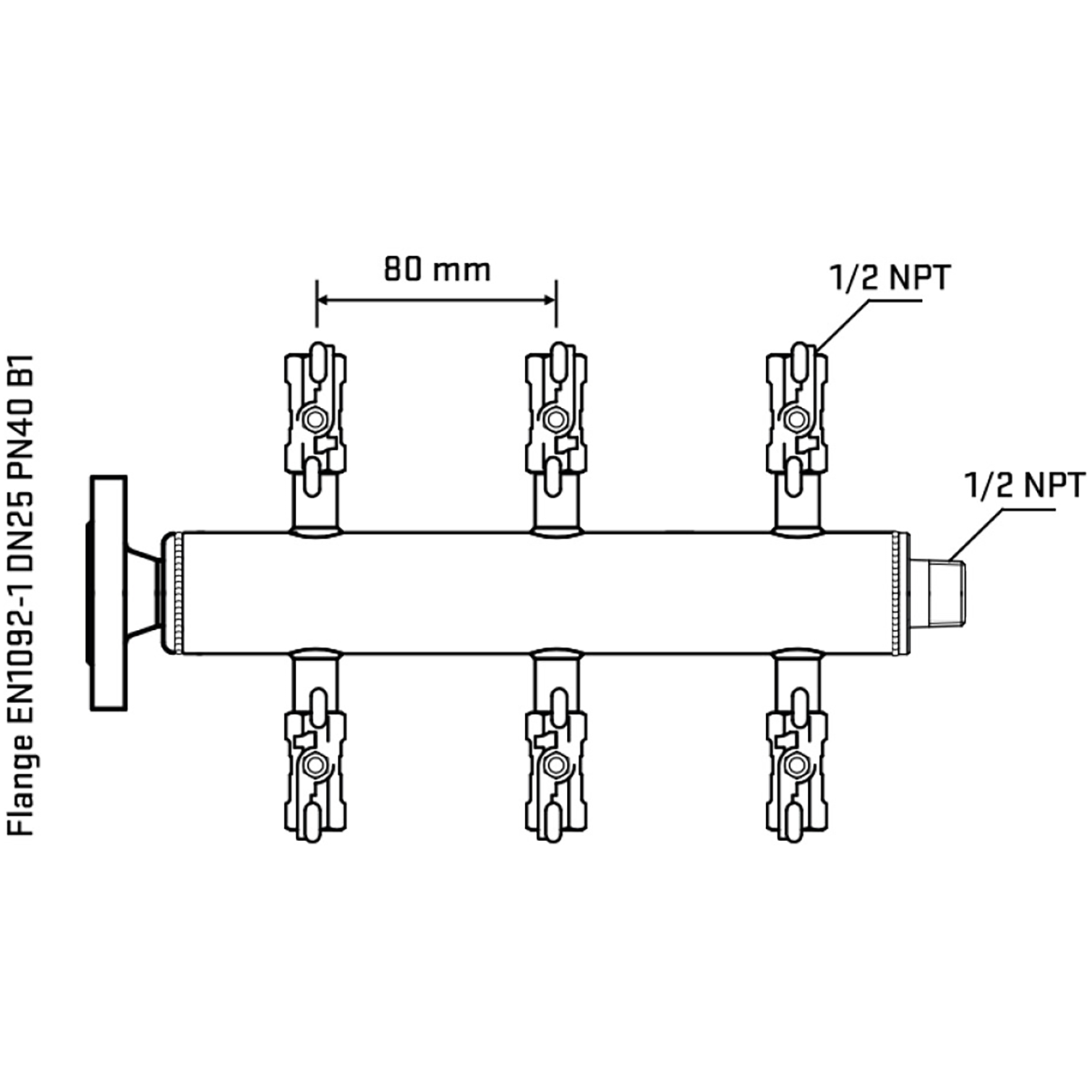 M506A010330 Manifolds Stainless Steel Double Sided