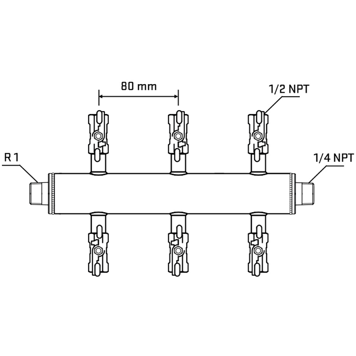 M506A010540 Manifolds Stainless Steel Double Sided