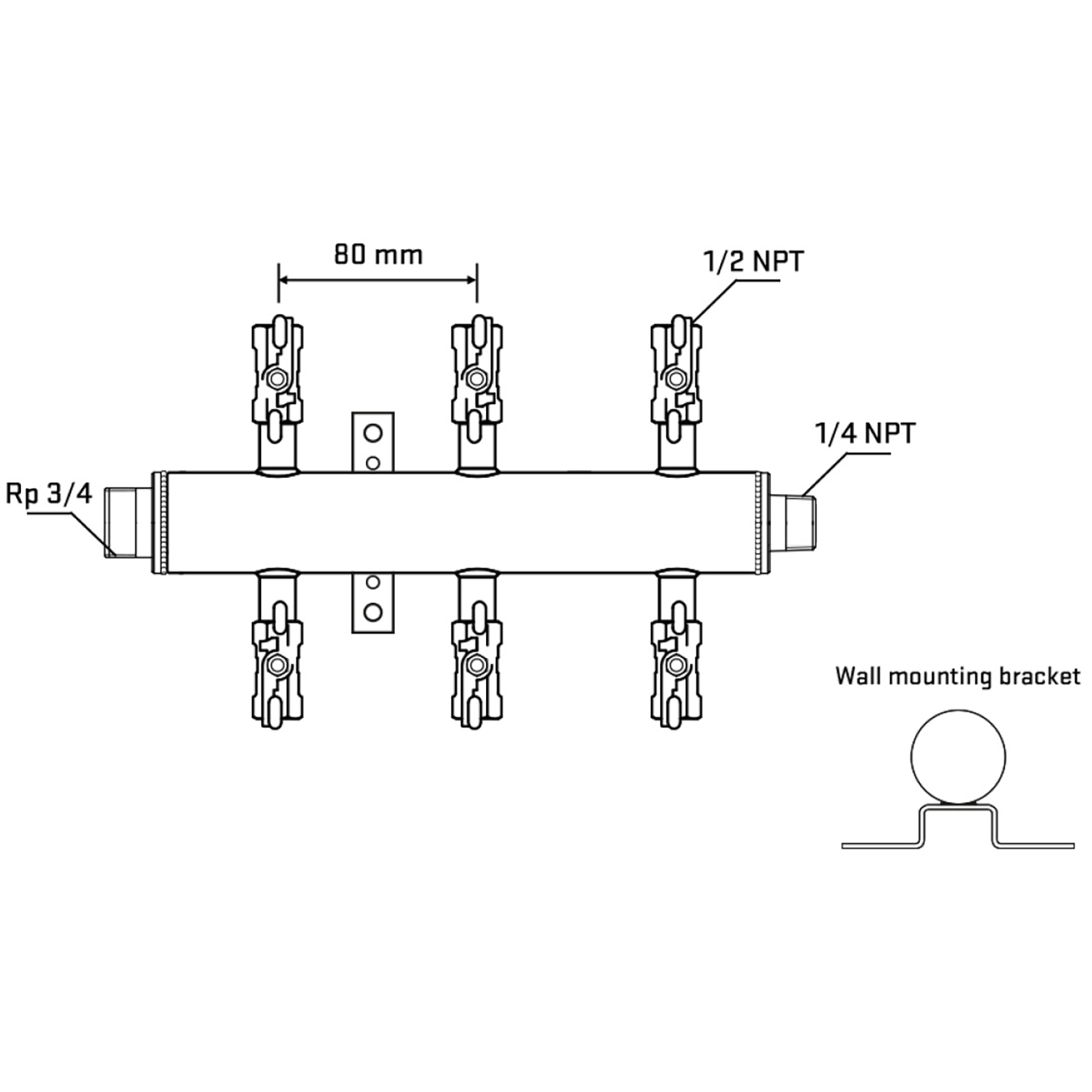 M506A010642 Manifolds Stainless Steel Double Sided