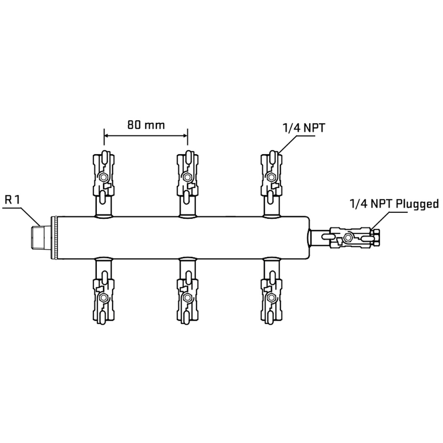 M506A020520 Manifolds Stainless Steel Double Sided