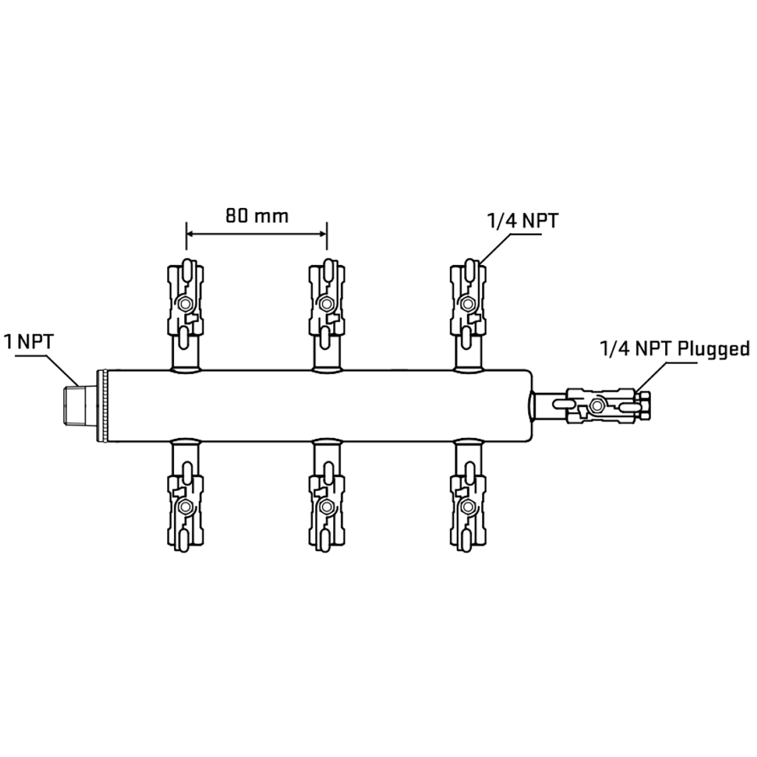 M506A020920 Manifolds Stainless Steel Double Sided