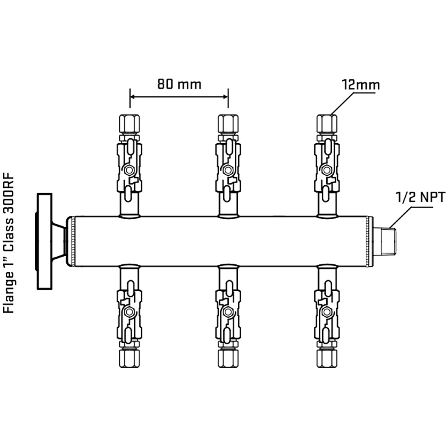 M506A030230 Manifolds Stainless Steel Double Sided