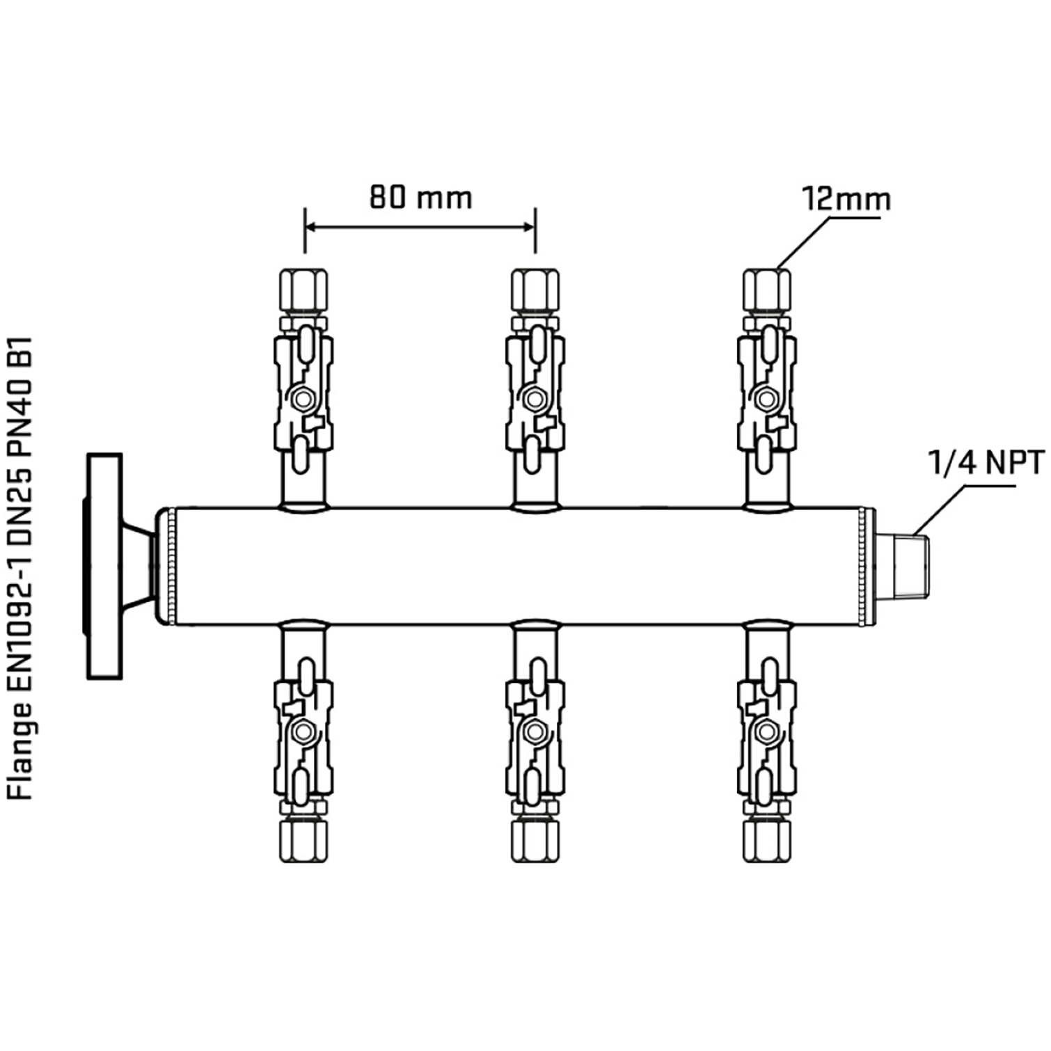 M506A030340 Manifolds Stainless Steel Double Sided