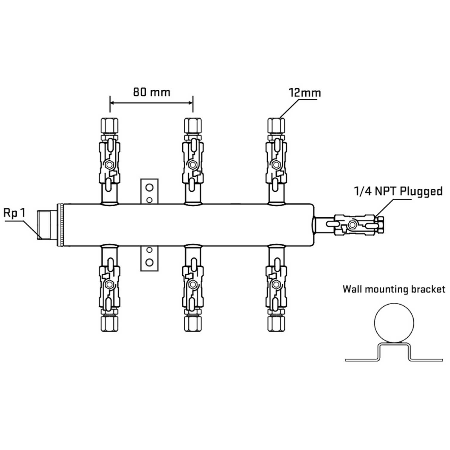 M506A030722 Manifolds Stainless Steel Double Sided