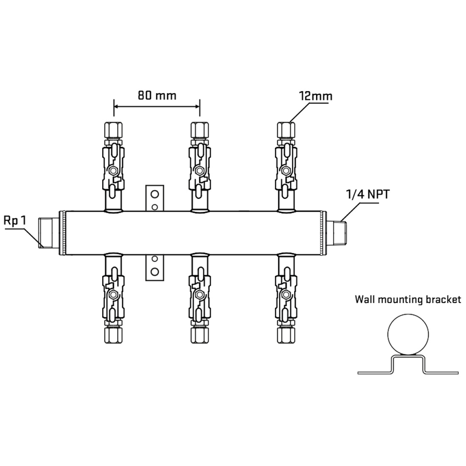 M506A030742 Manifolds Stainless Steel Double Sided