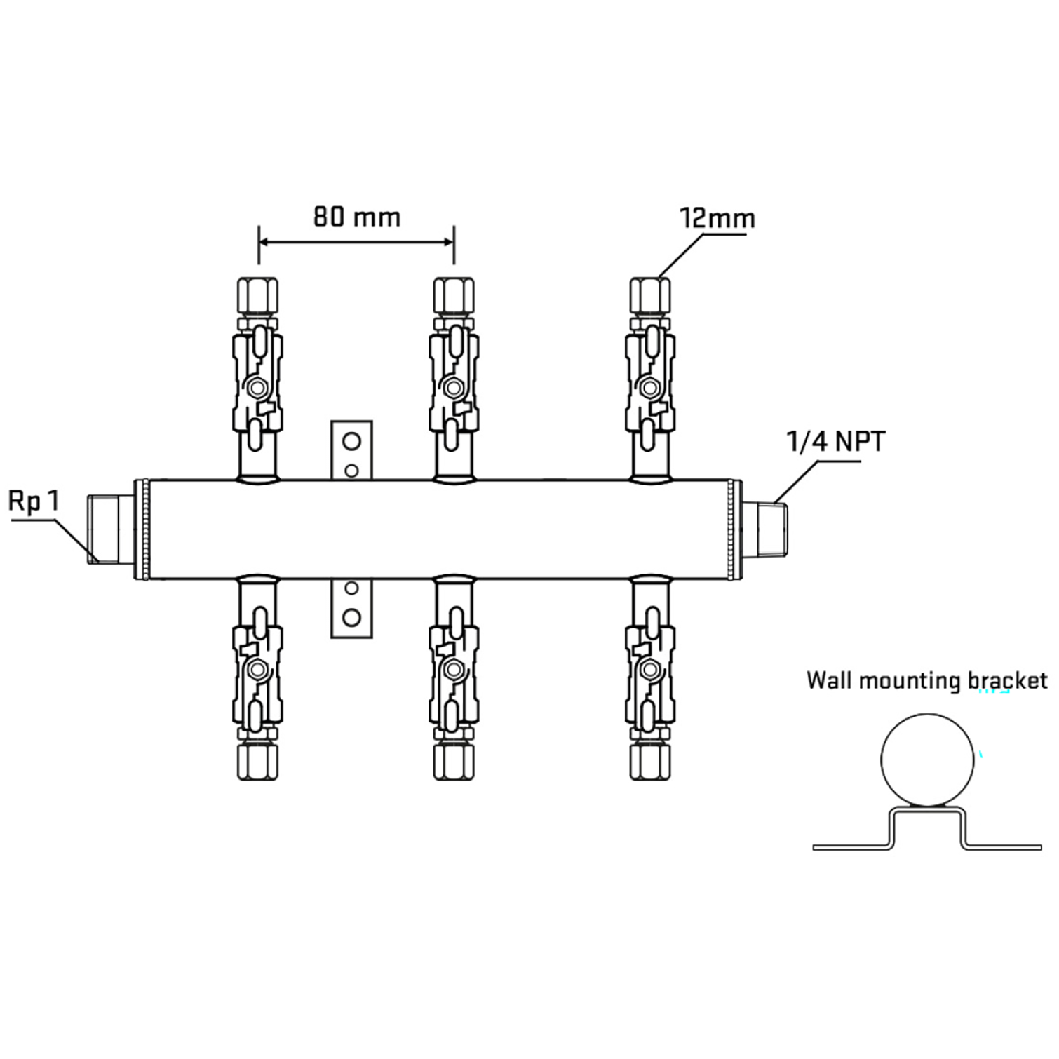 M506A040742 Manifolds Stainless Steel Double Sided
