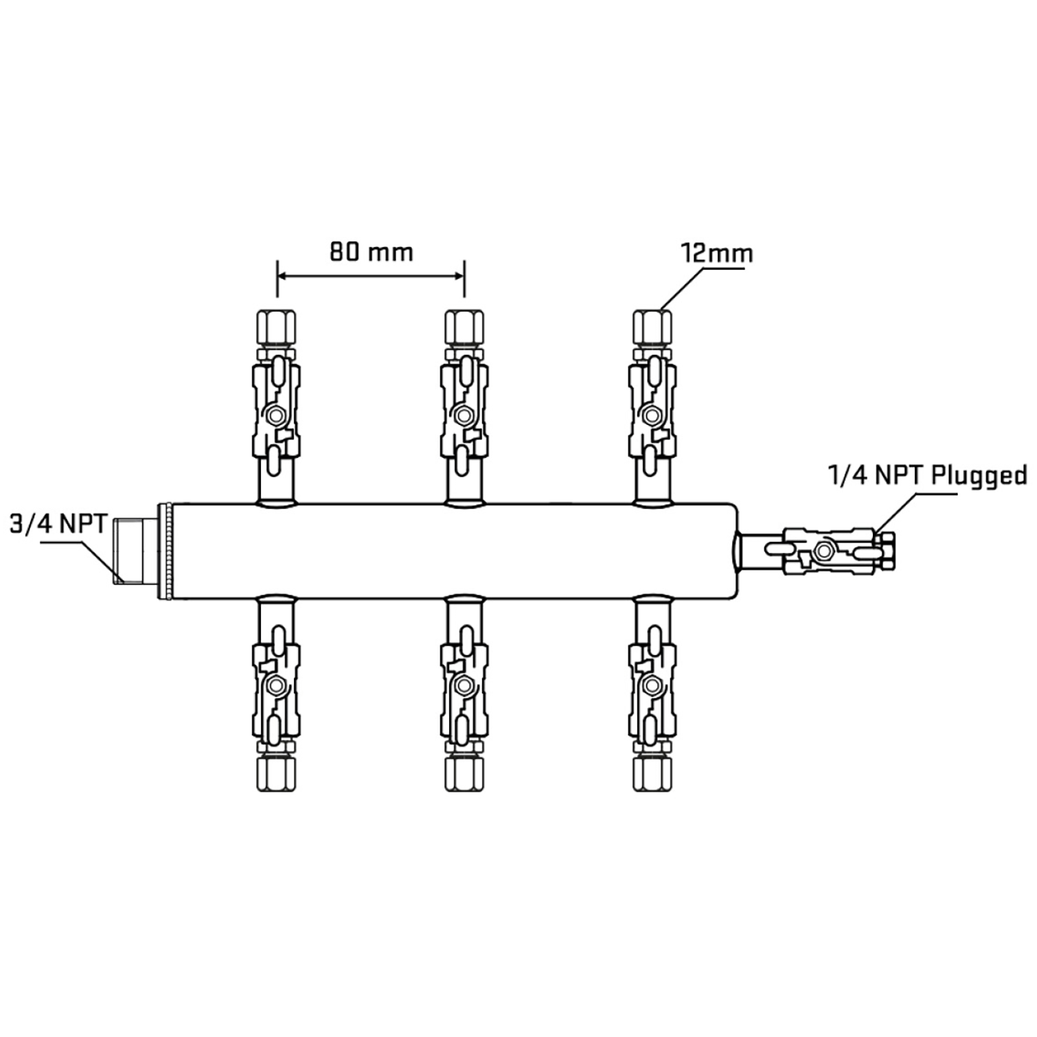 M506A041020 Manifolds Stainless Steel Double Sided