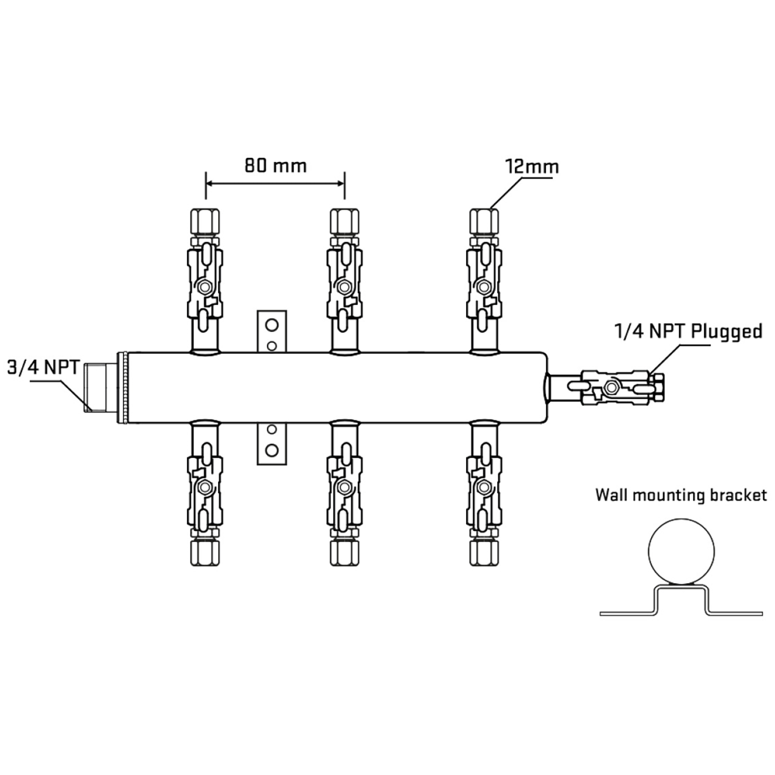 M506A041022 Manifolds Stainless Steel Double Sided