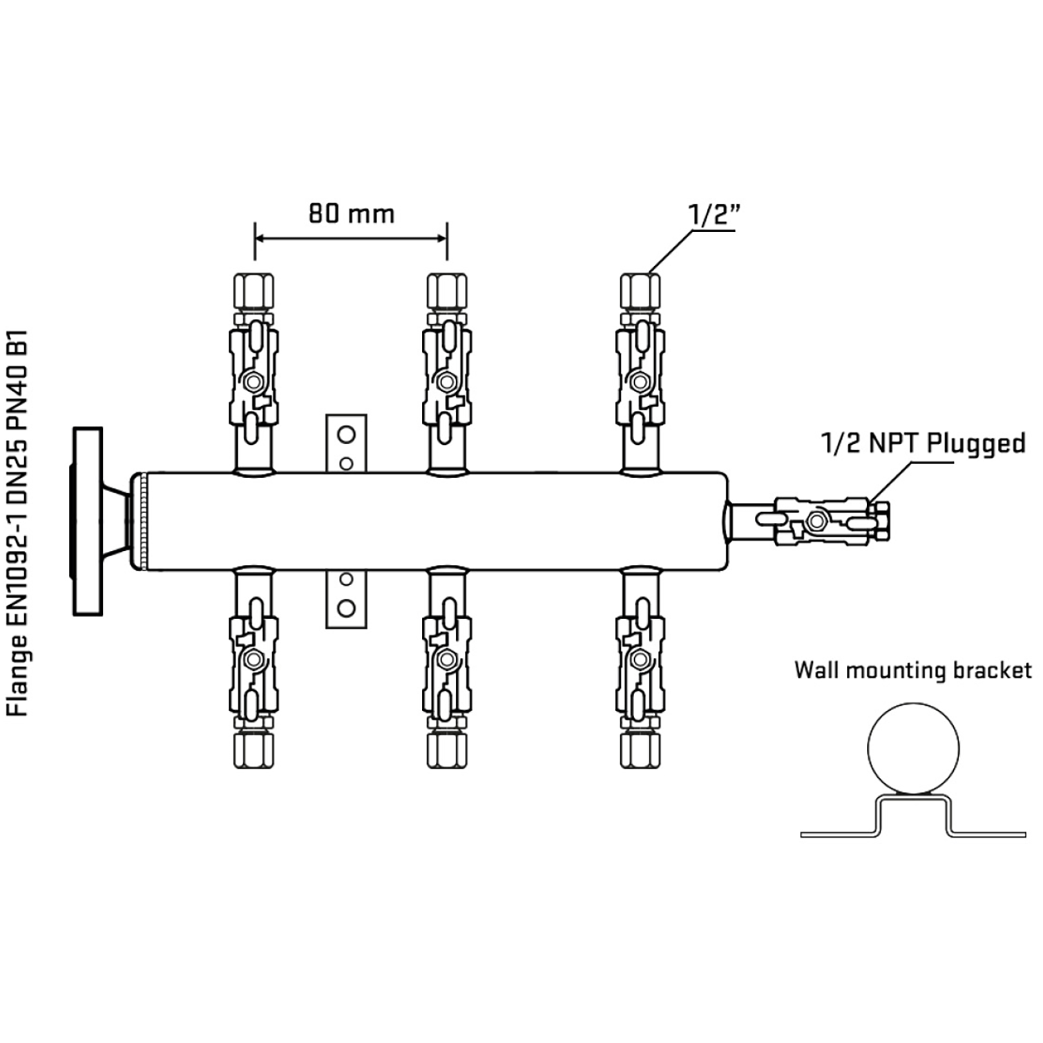 M506A050312 Manifolds Stainless Steel Double Sided
