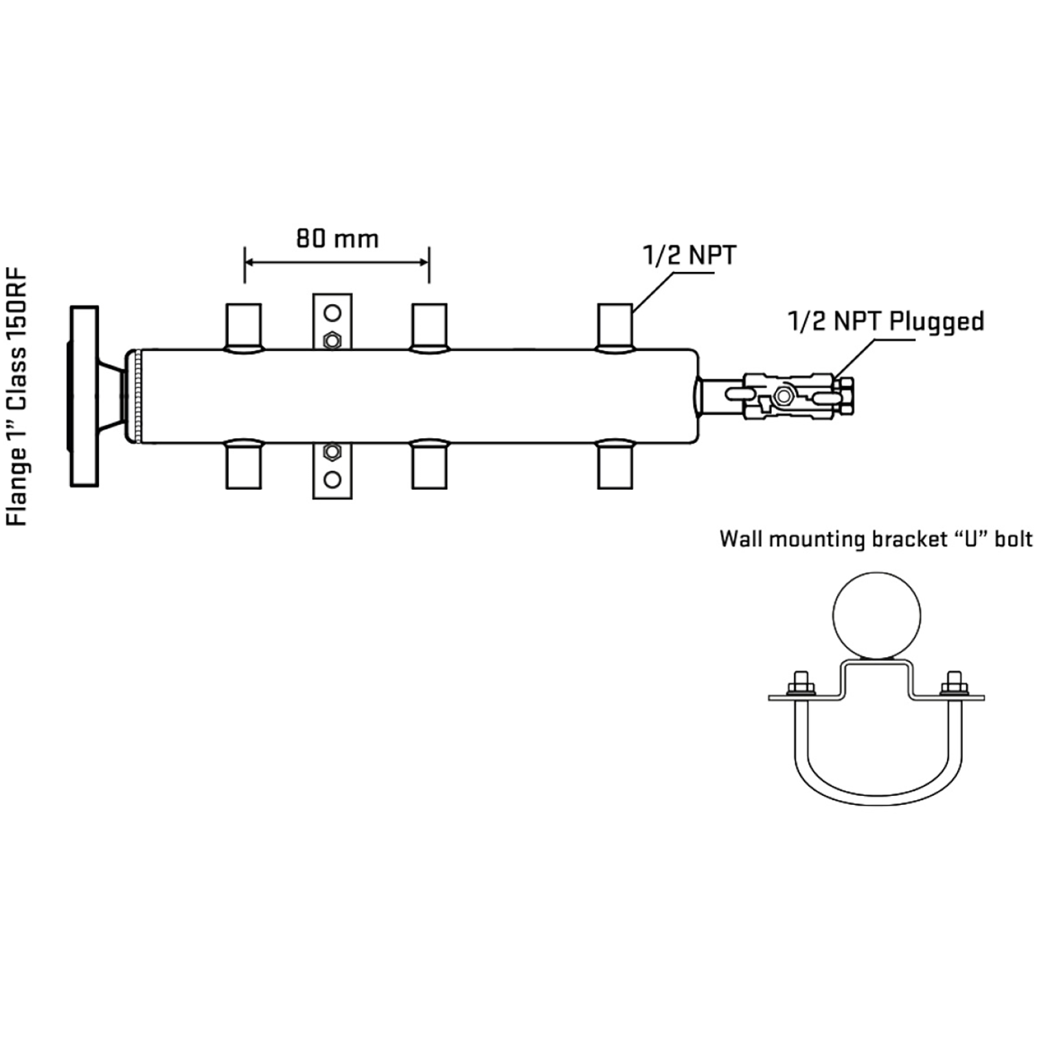 M506A060111 Manifolds Stainless Steel Double Sided