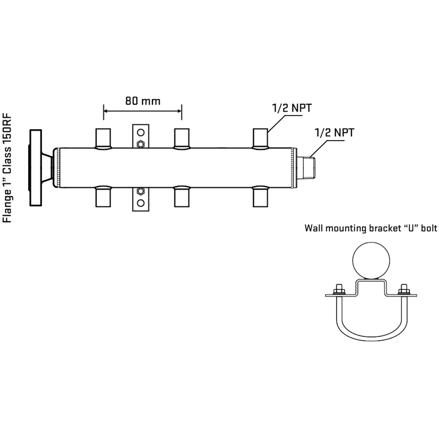 M506A060131 Manifolds Stainless Steel Double Sided