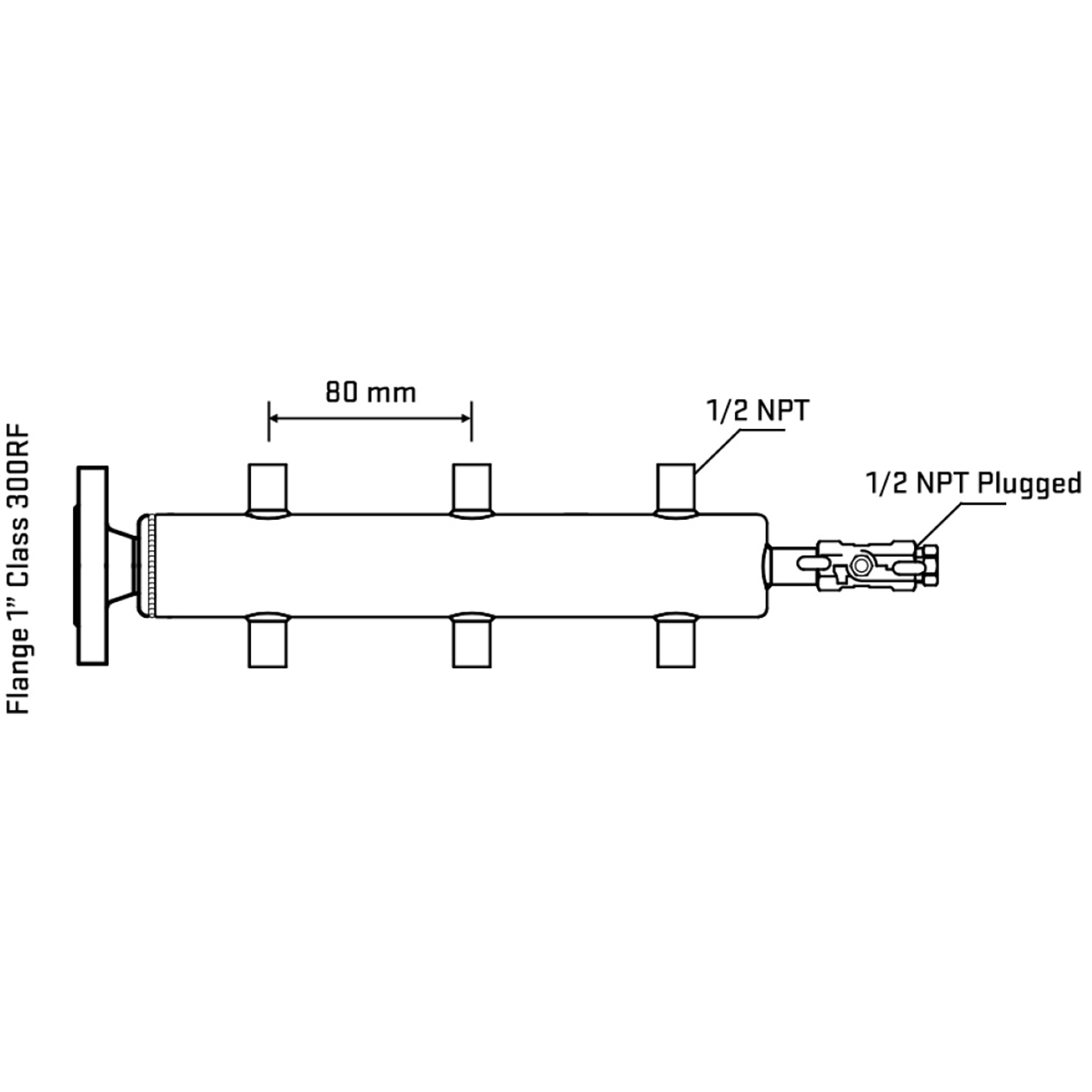 M506A060210 Manifolds Stainless Steel Double Sided