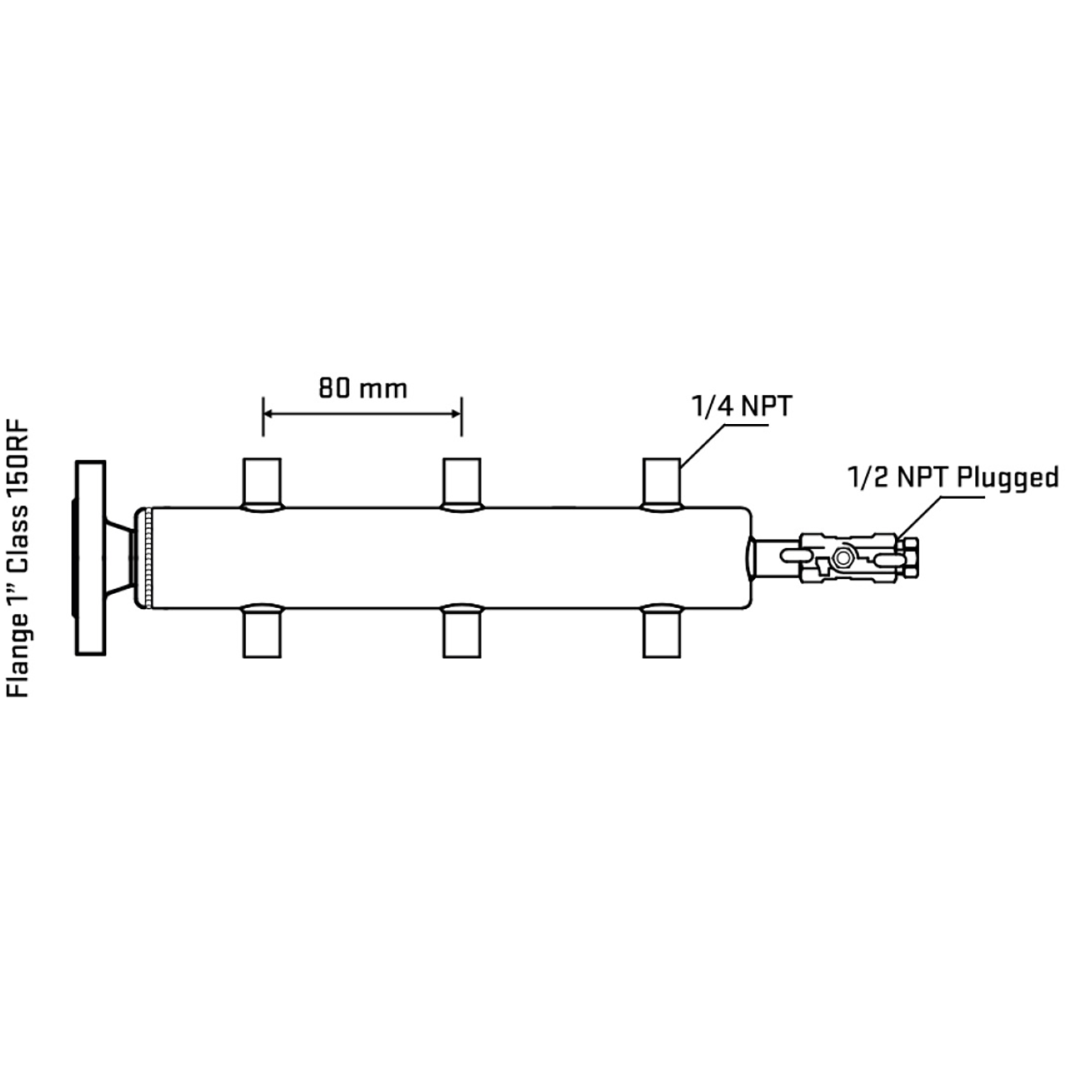 M506A070110 Manifolds Stainless Steel Double Sided