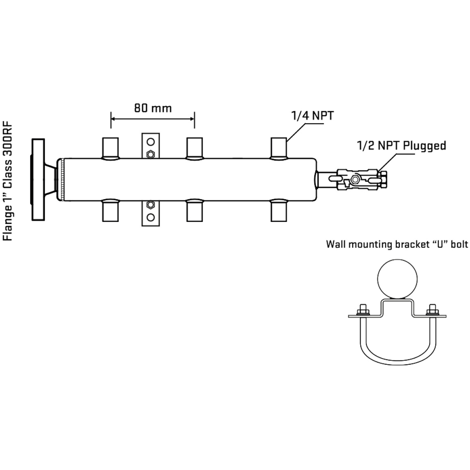 M506A070211 Manifolds Stainless Steel Double Sided