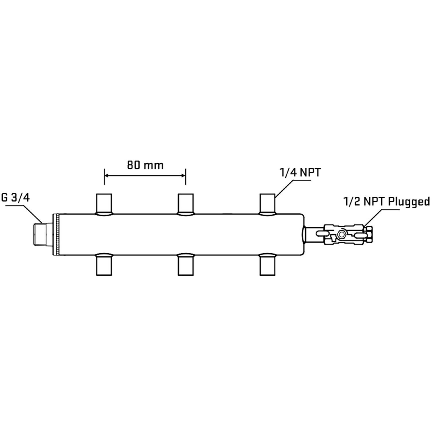 M506A070410 Manifolds Stainless Steel Double Sided