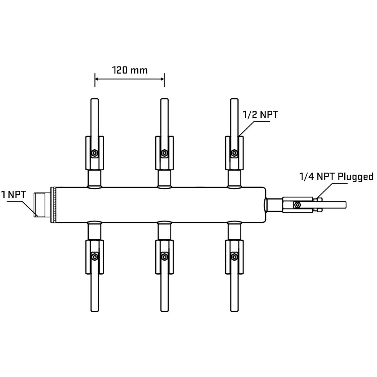 M506B081120 Manifolds Stainless Steel Double Sided