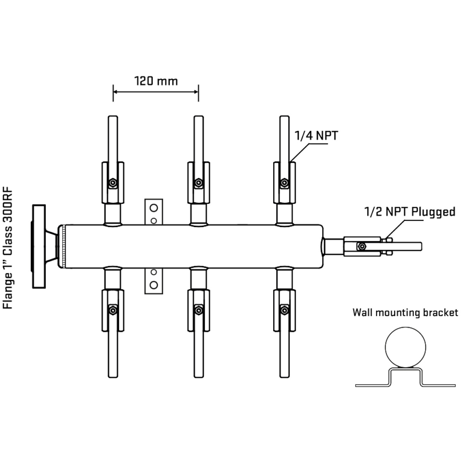 M506B090212 Manifolds Stainless Steel Double Sided