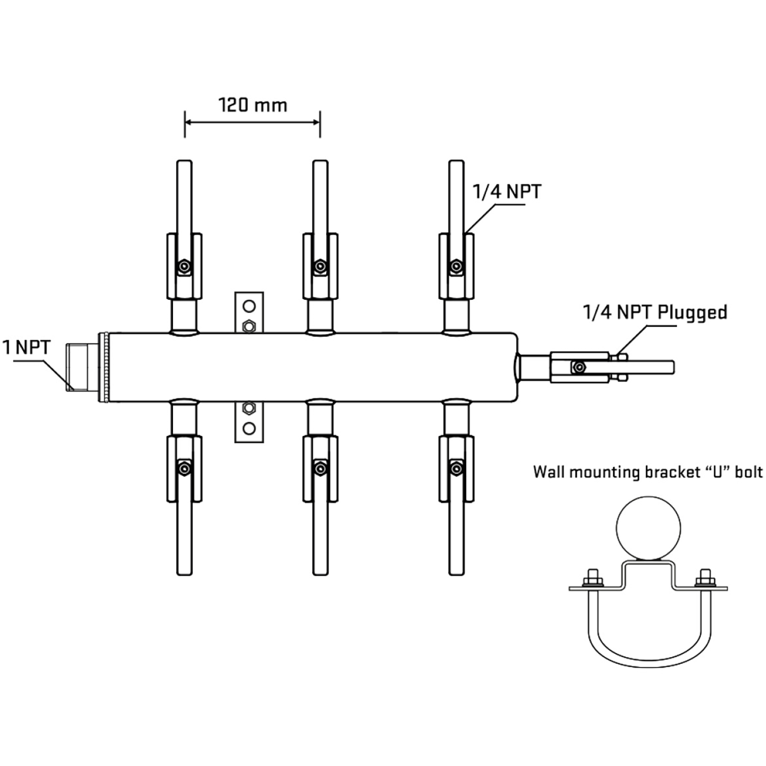 M506B091121 Manifolds Stainless Steel Double Sided