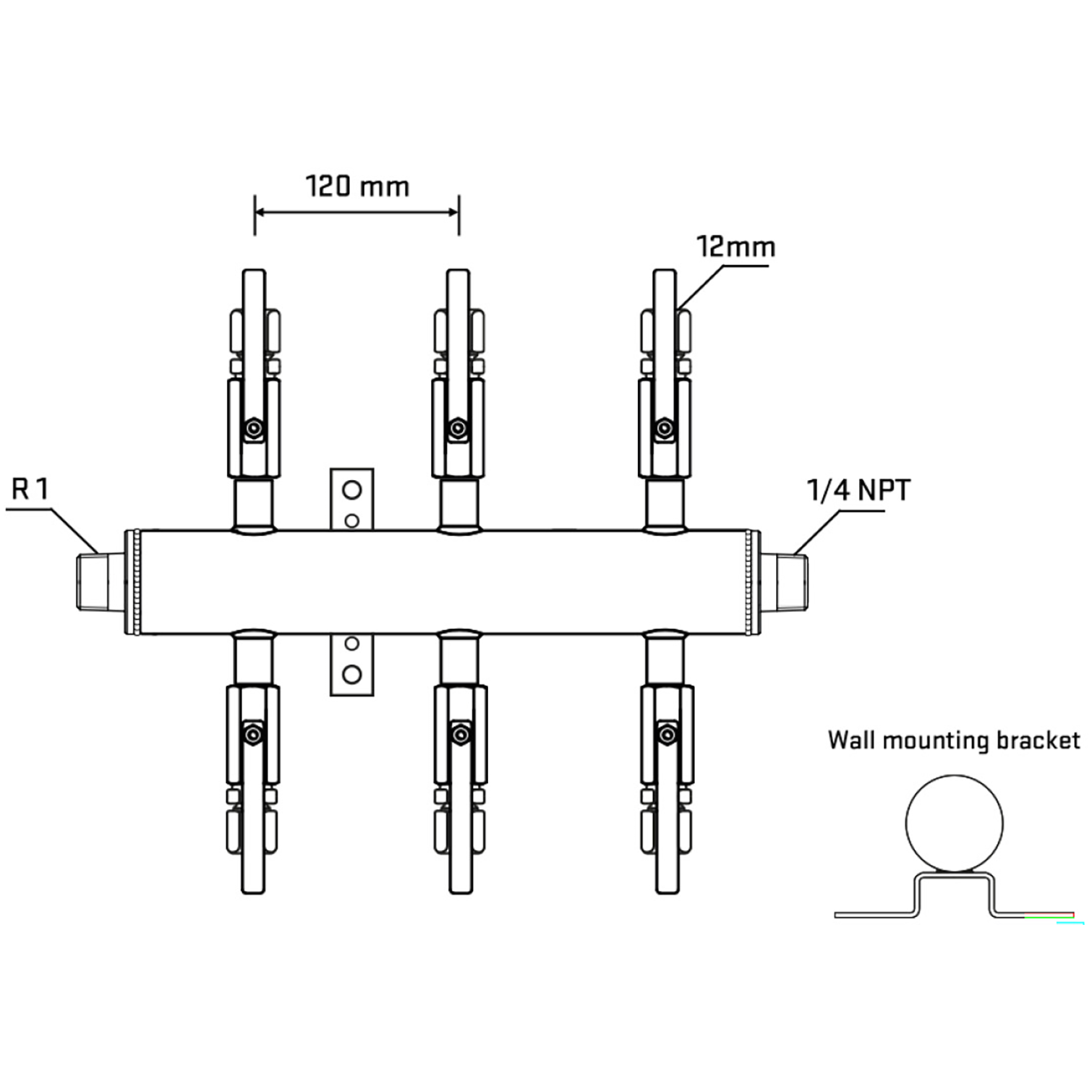 M506B110542 Manifolds Stainless Steel Double Sided