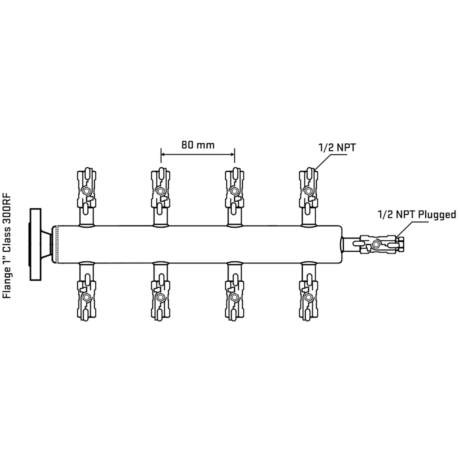 M508A010210 Manifolds Stainless Steel Double Sided